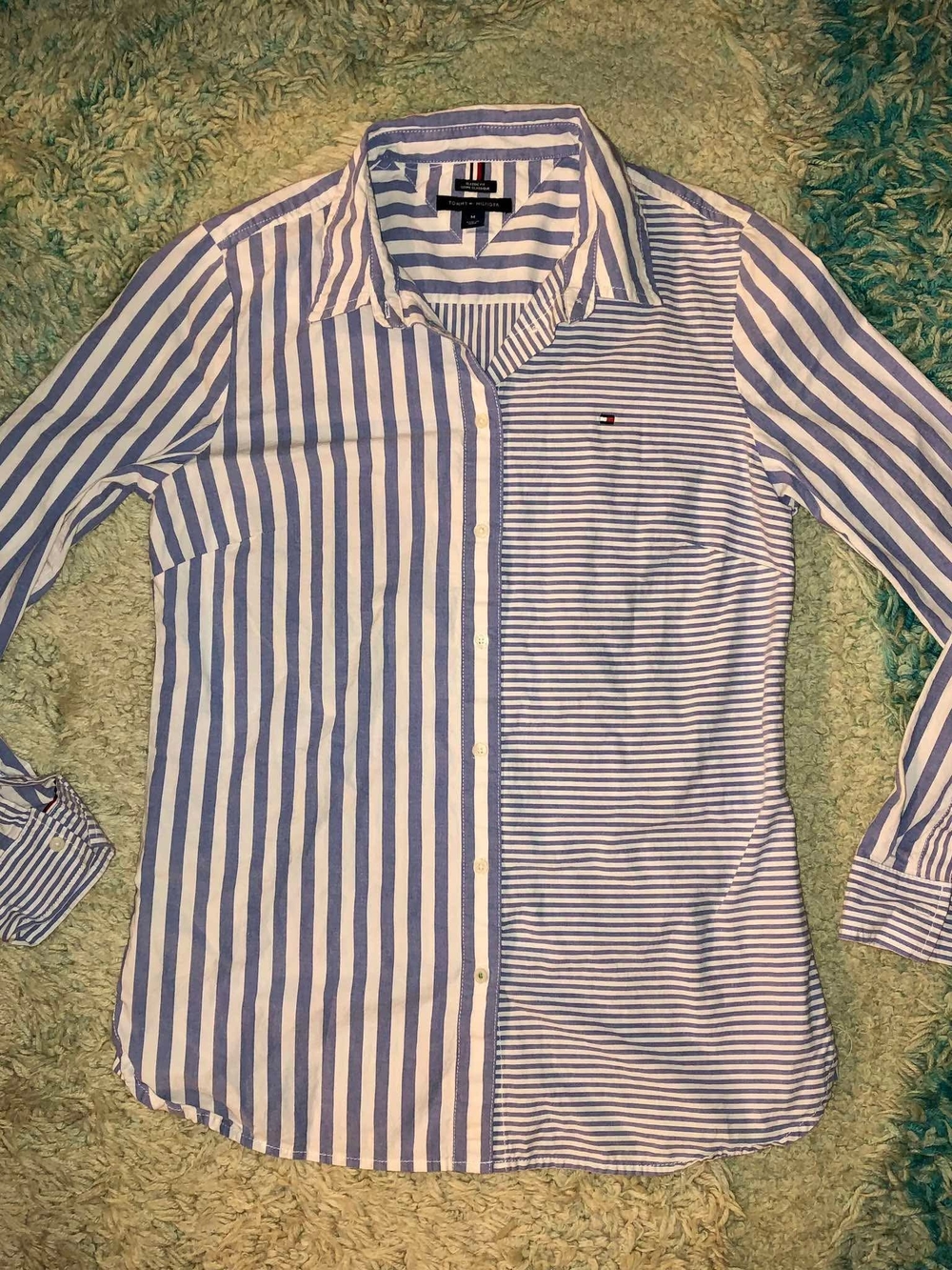 Tommy Hilfiger Heritage Mixed Stripe Regular Fit Button-Down Shirt. [1
